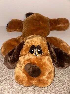 Puppy Dog Pillow Plush 24" Brown Sad Eyes Floppy 2018 Dan Dee